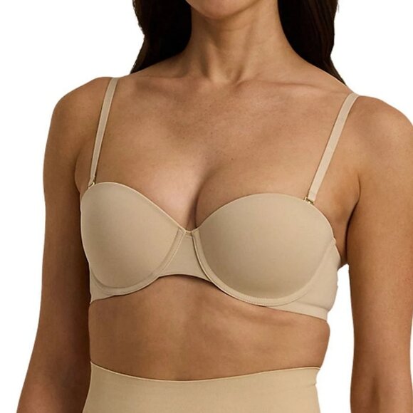 Lauren Ralph Lauren Luxe Smoothing Convertible Strapless Bra - Multi Sizes Beige - Picture 3 of 4